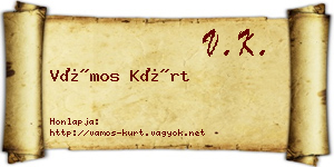 Vámos Kürt névjegykártya